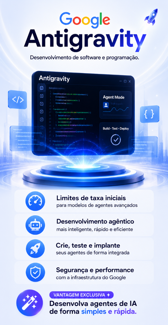 Google Antigravity — Desenvolvimento de software e programação